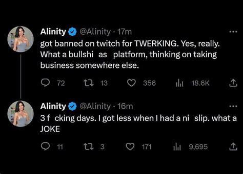 Alinity debates leaving “bullsh*t” Twitch after ban for twerking